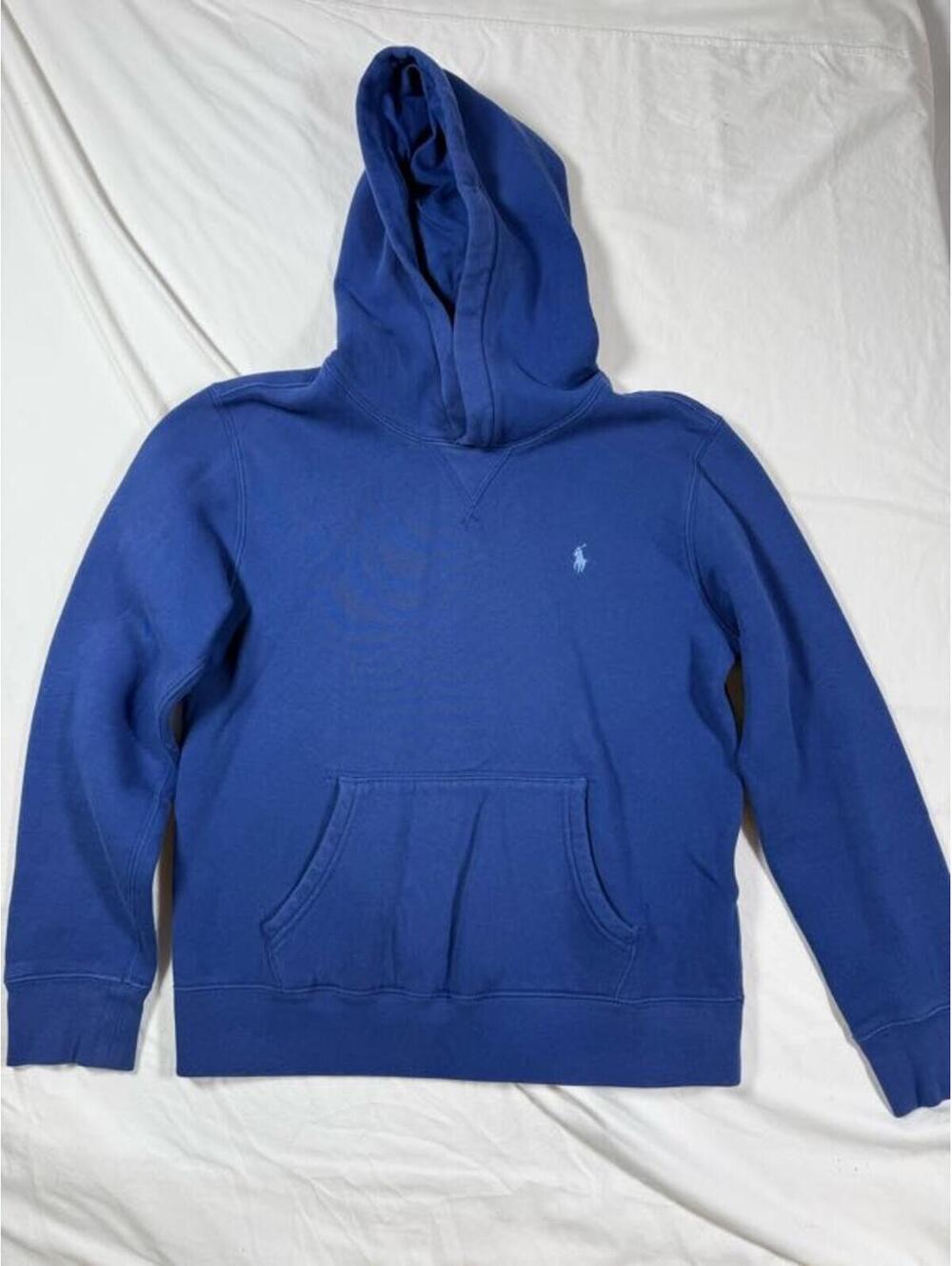 Ralph Lauren Blue Hoodie with Polo Logo Large